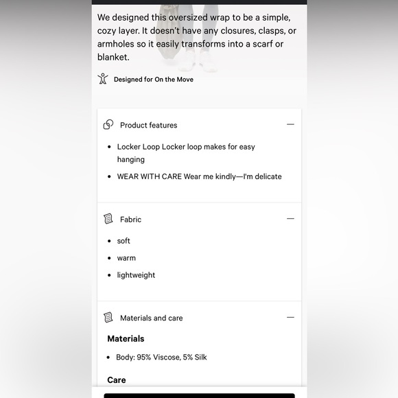 Lululemon Hatha wrap size o/s item 08-45 - Picture 9 of 9